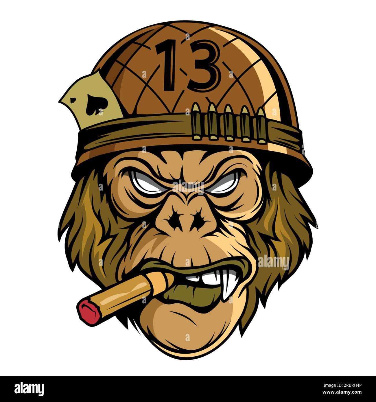 gorilla smoking a cigarette Cigar smoking gorilla Stock Vector Images