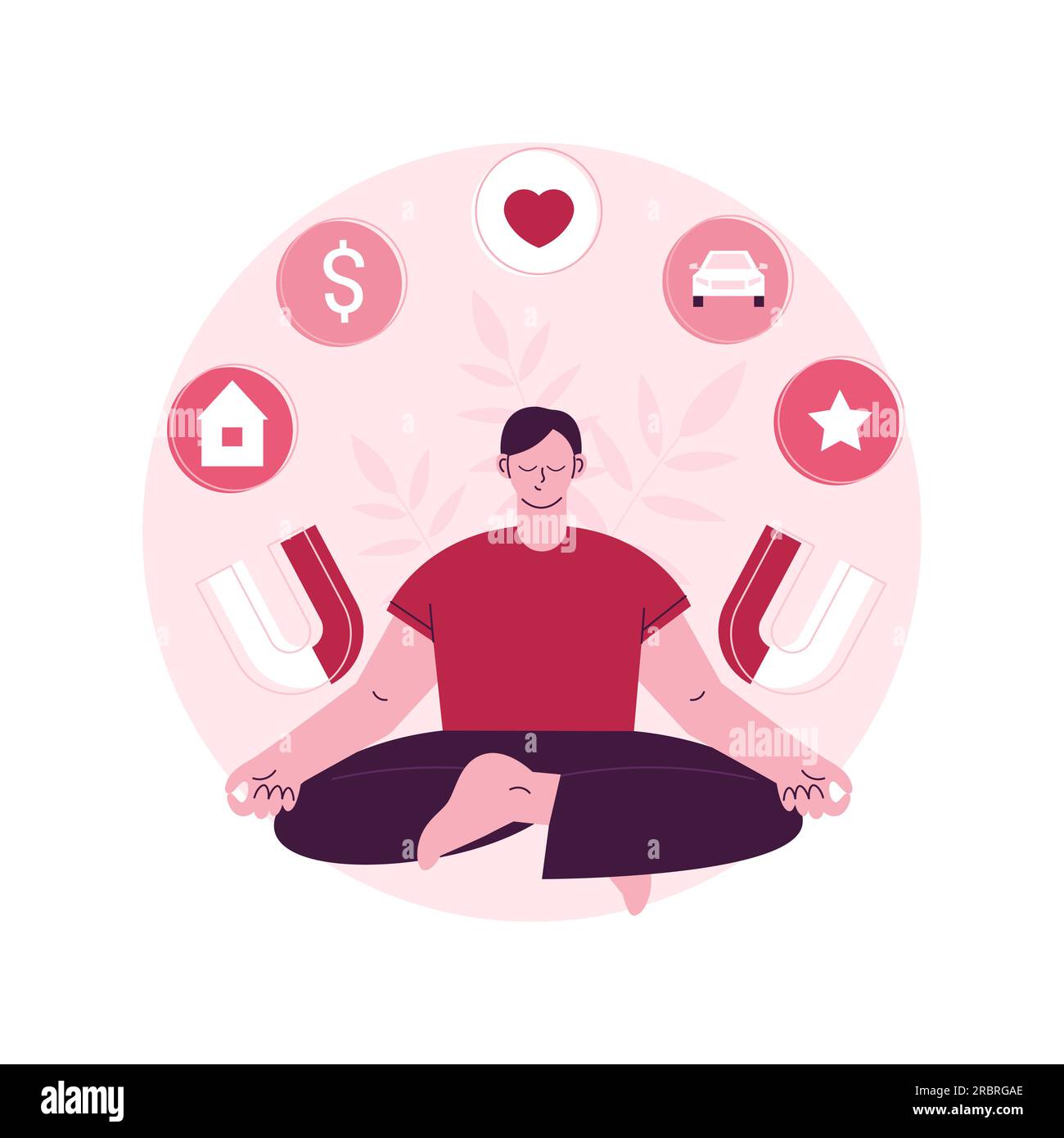 Law of attraction abstract concept vector illustration. Materialize ...