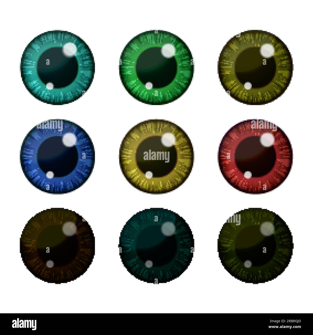 Vector color eyes collection. Human pupil Stock Vector Image & Art Alamy