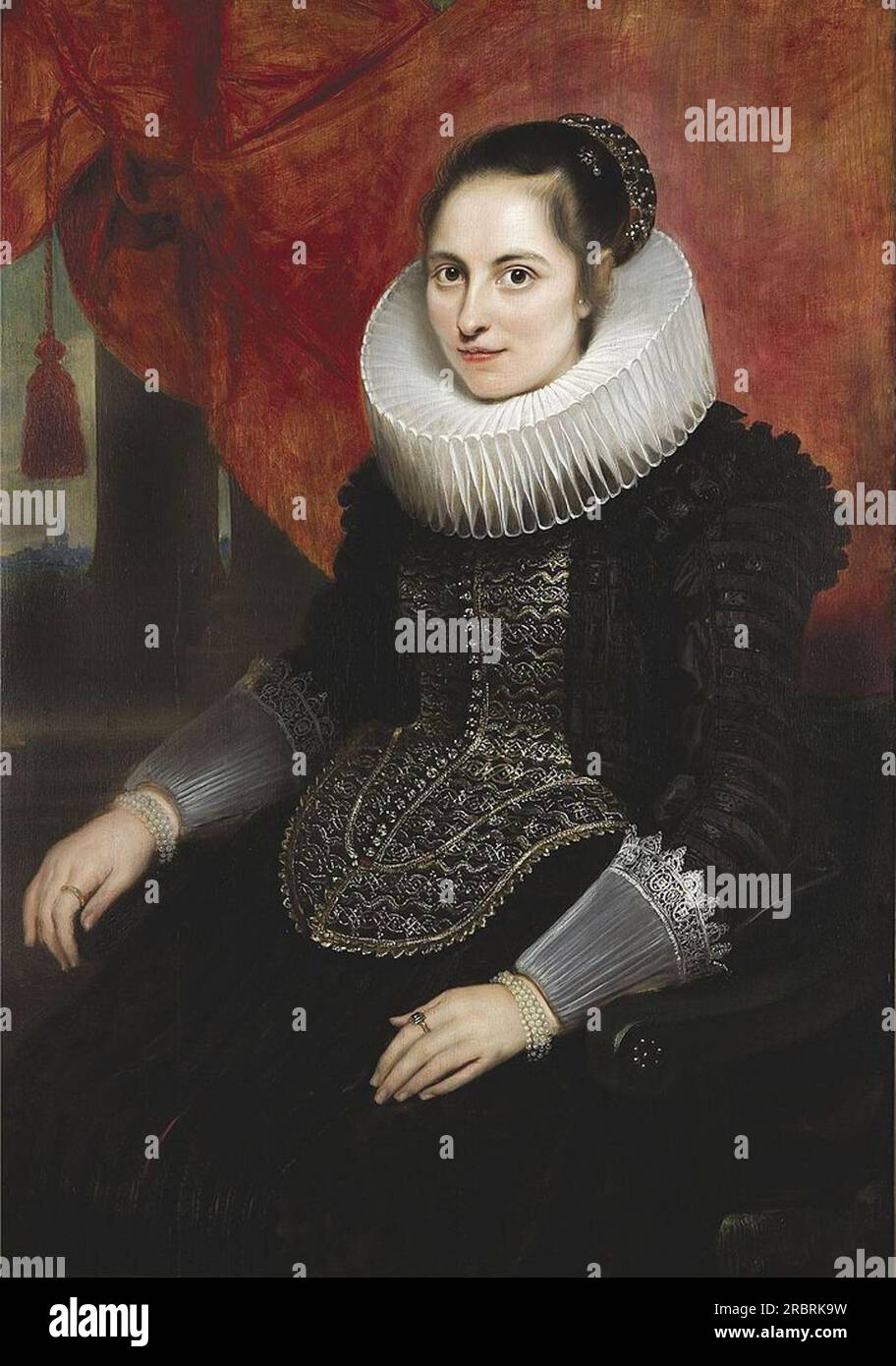 Portrait of Maria Vekemans by Cornelis de Vos Stock Photo