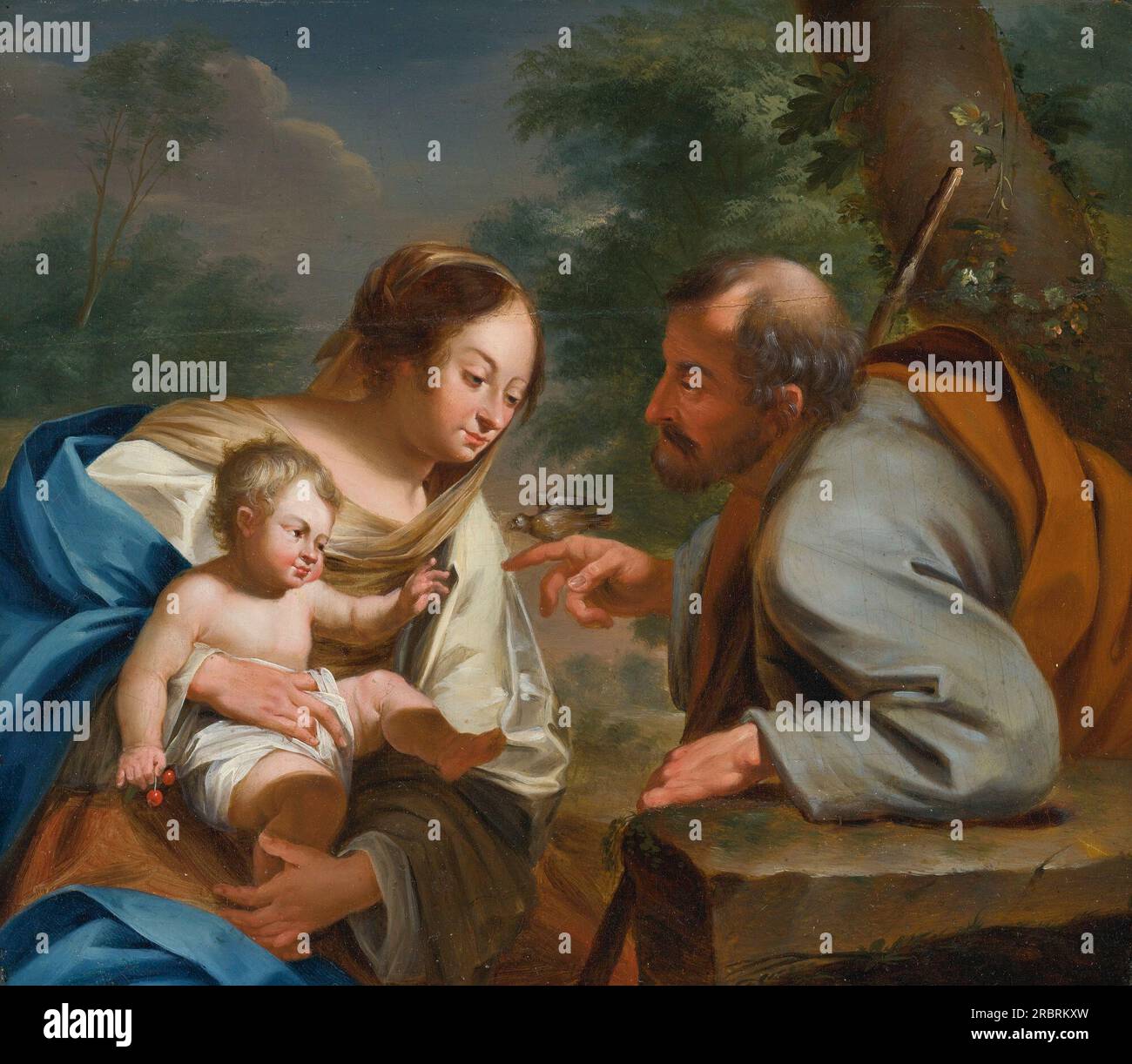 Holy Family by Simon Vouet Stock Photo