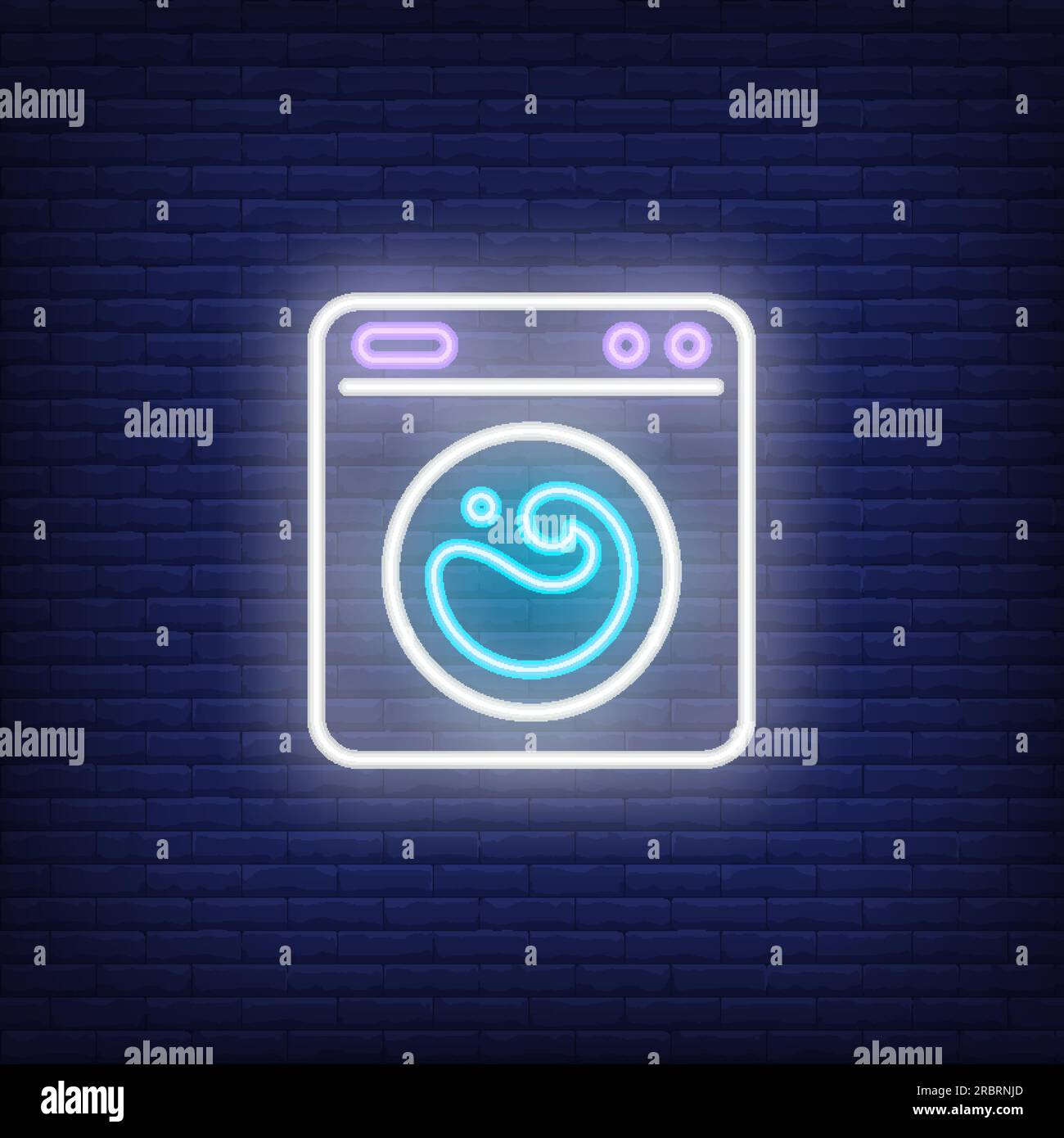 Washing machine neon sign Stock Vector Image & Art - Alamy