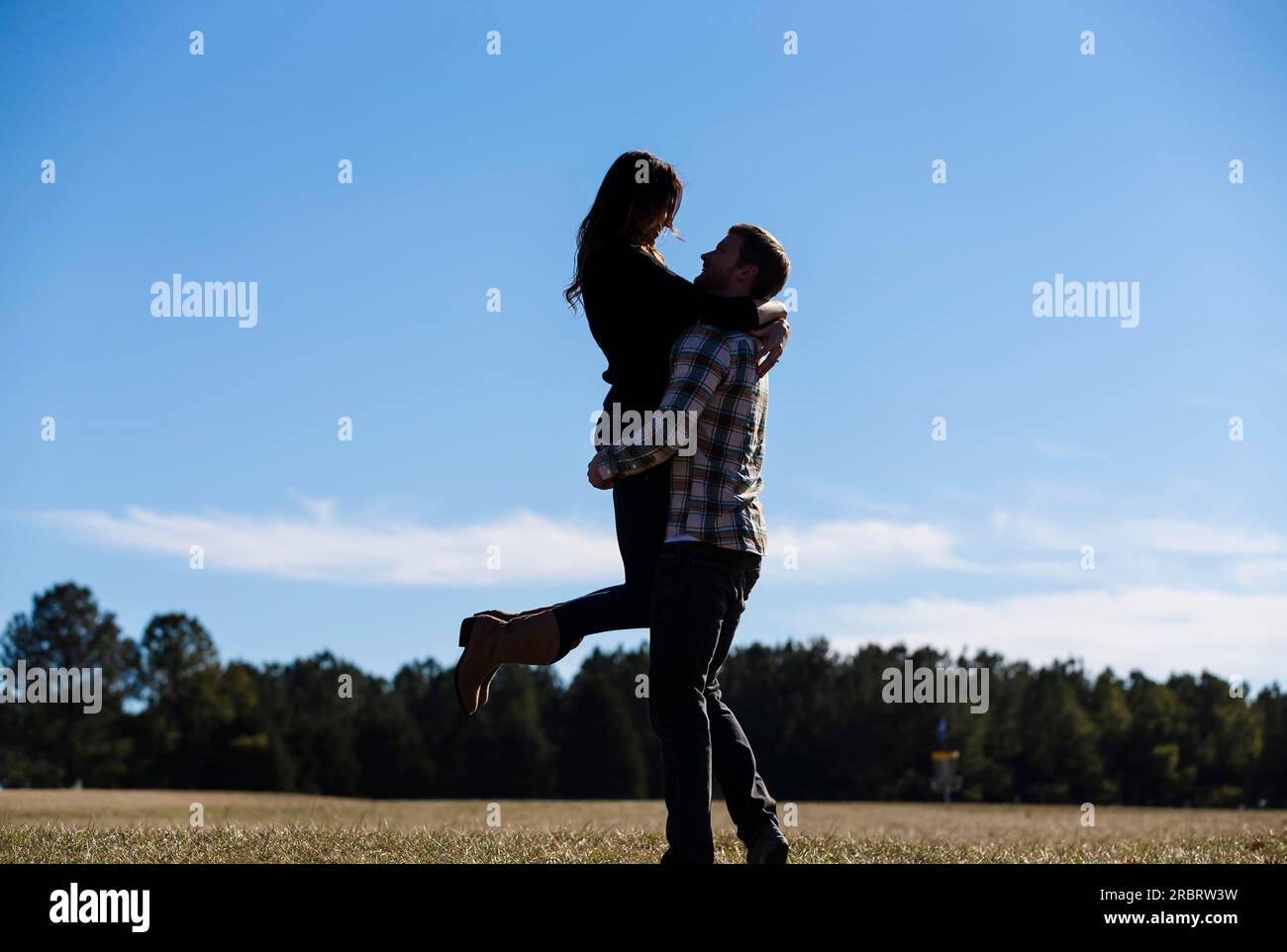 A young couple enjoy each other's company Stock Photo