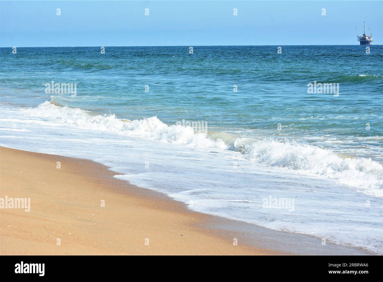 Sunny days at the beach shoreline Stock Photo