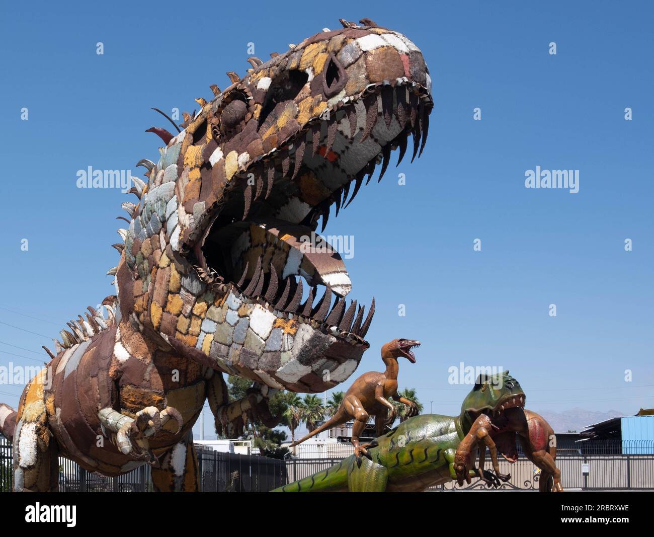 Dinosaur sculpture, Las Vegas, Nevada Stock Photo Alamy