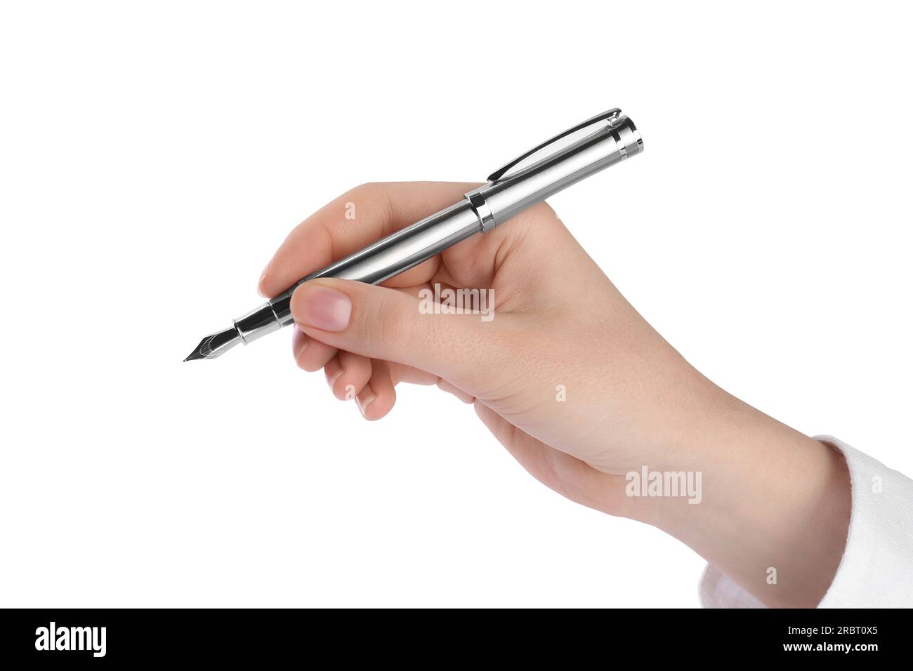 Woman holding fountain pen hi-res stock photography and images - Alamy