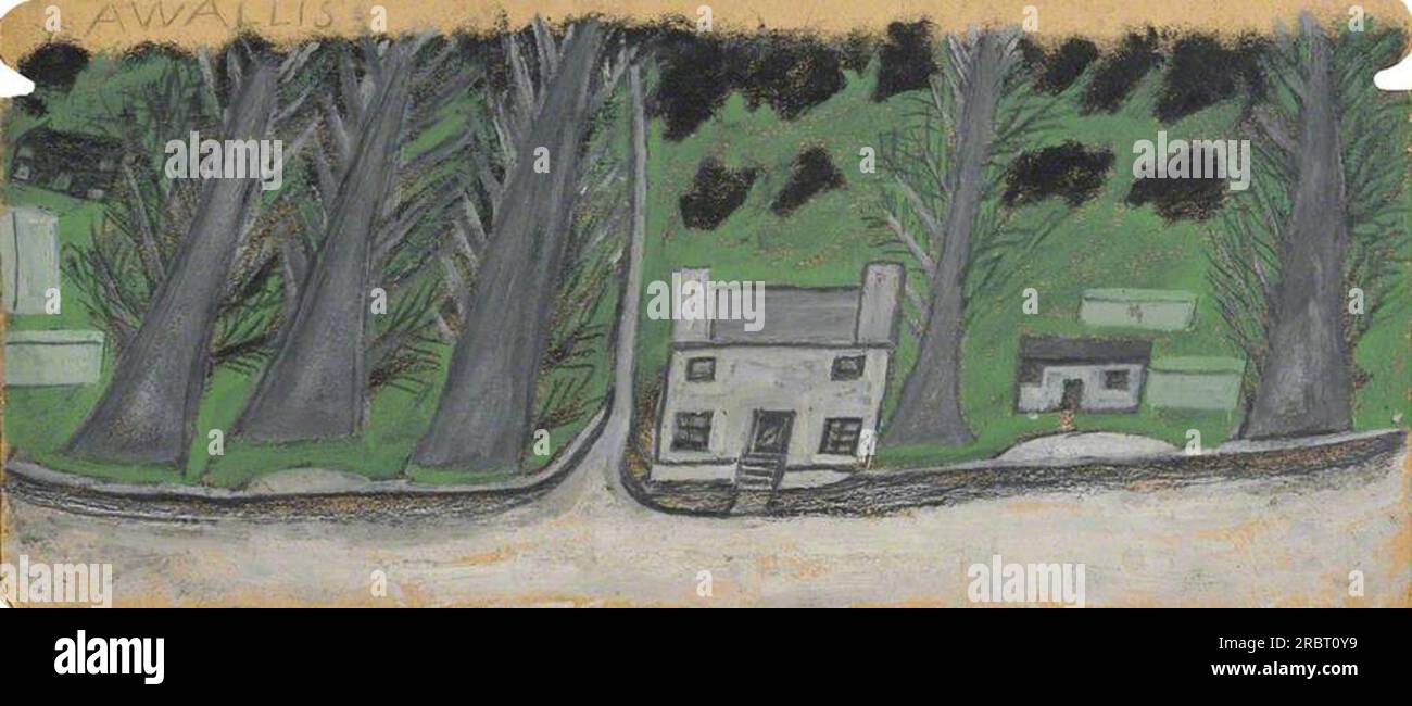 House with Trees 1937 by Alfred Wallis Stock Photo Alamy