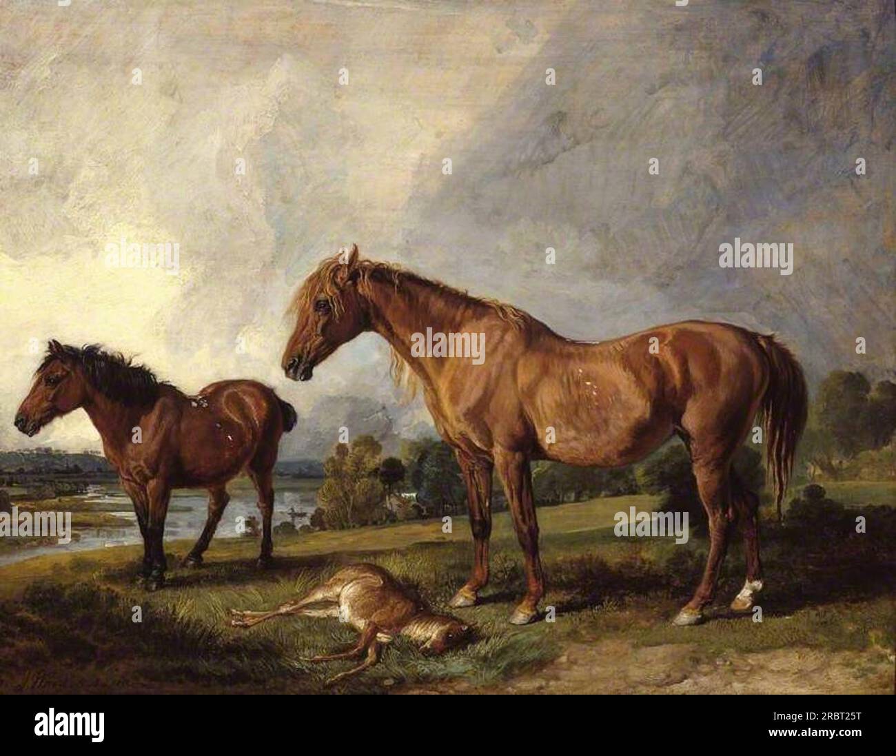 Portraits of Blackthorn, a Broodmare, with Old Jack, a Favourite Pony ...