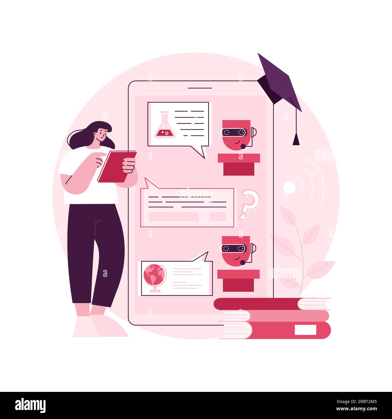 Chatbot self learning abstract concept vector illustration. Chatbot ...
