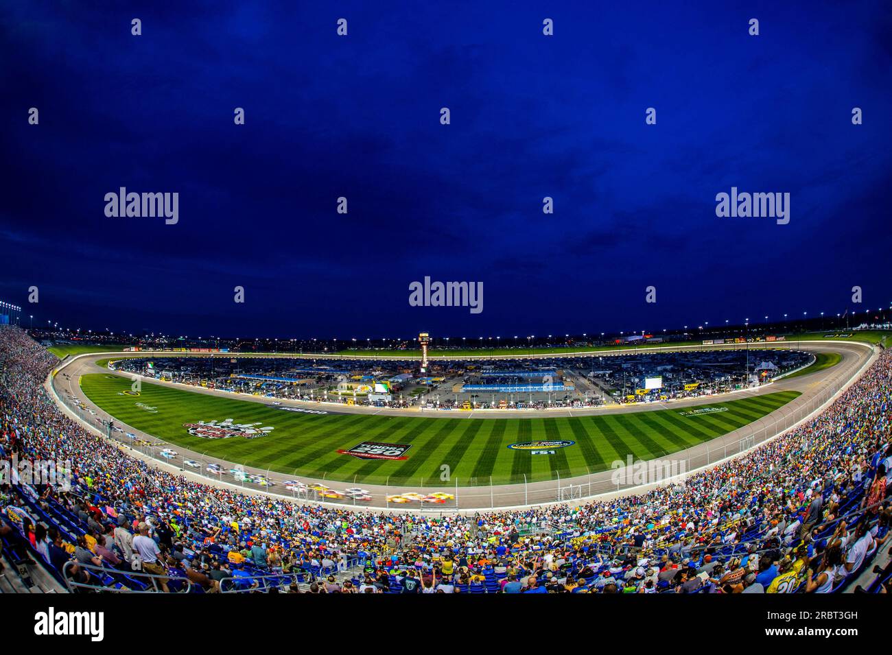 Kansas City, KS, May 07, 2016: A general view of the racetrack during the GoBowling 400 weekend at the Kansas Speedway in Kansas City, KS Stock Photo