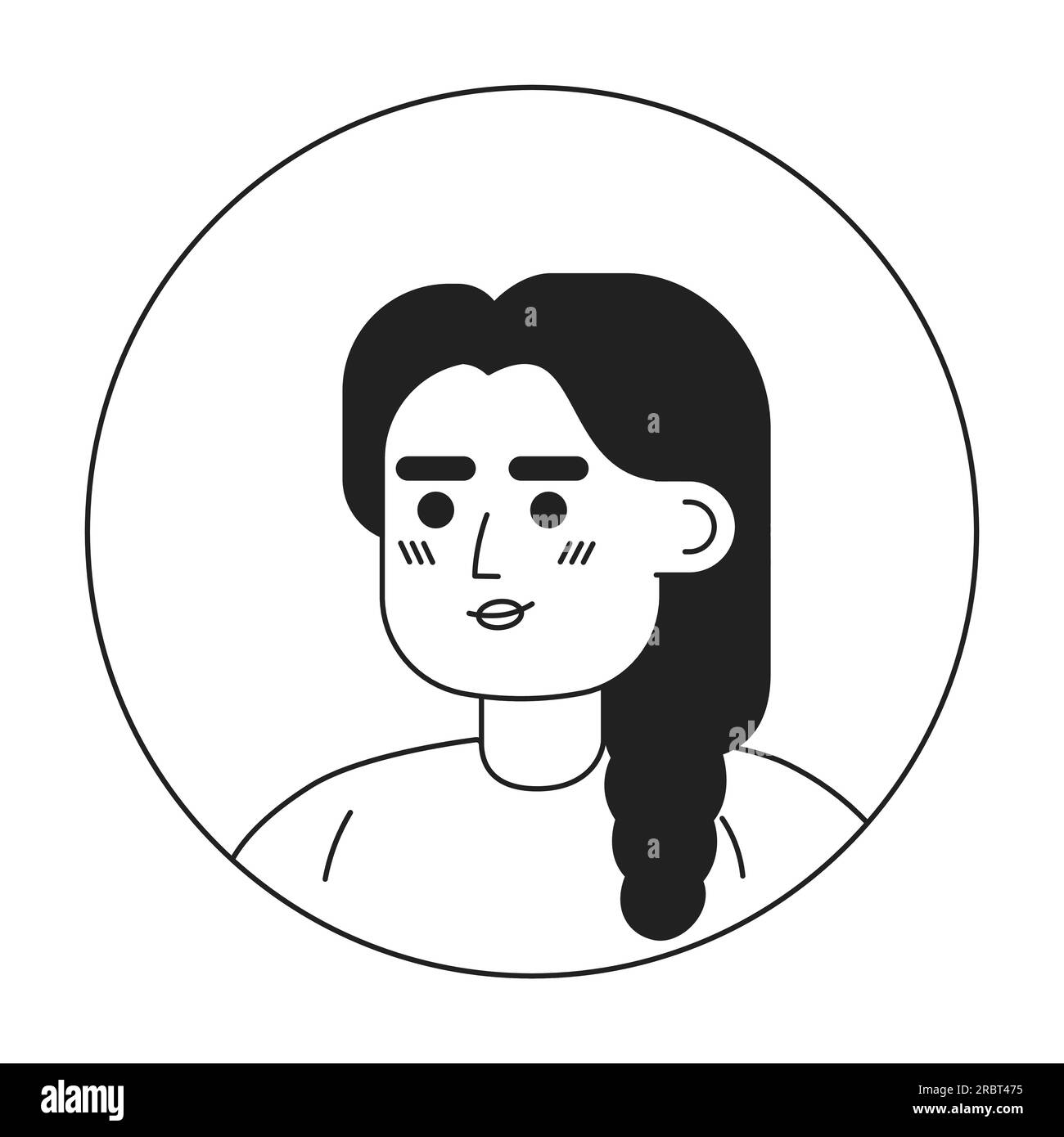 Indian girl with braid Black and White Stock Photos & Images - Alamy