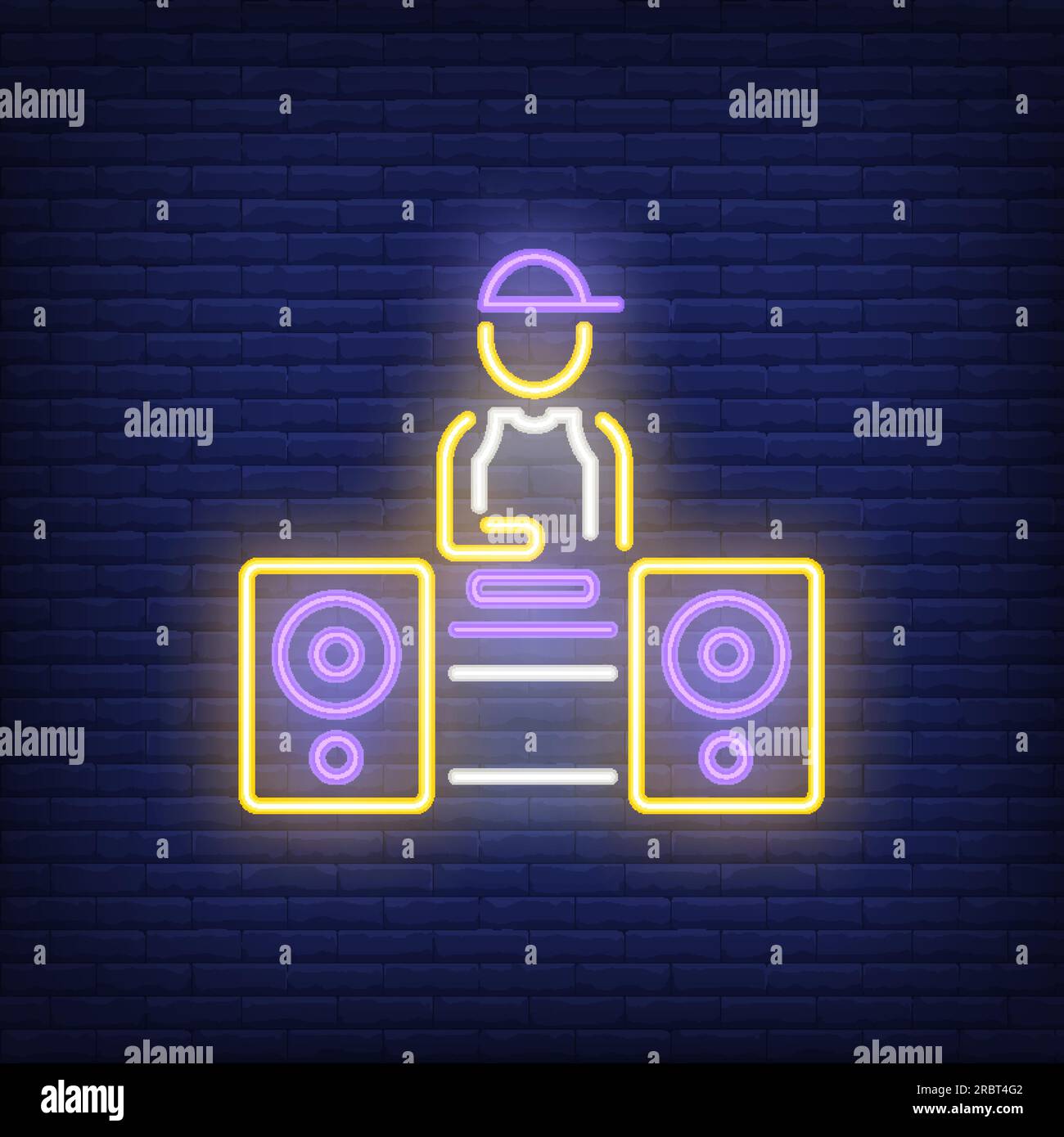 Disc jockey neon sign Stock Vector Image & Art Alamy