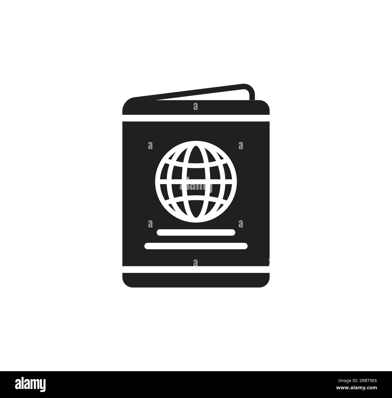 simple classic passport icon symbol vector isolated on white background Stock Vector
