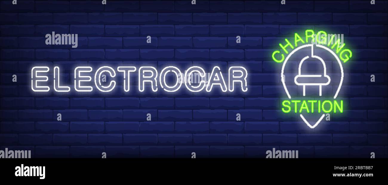 electrocar-charging-station-neon-sign-stock-vector-image-art-alamy