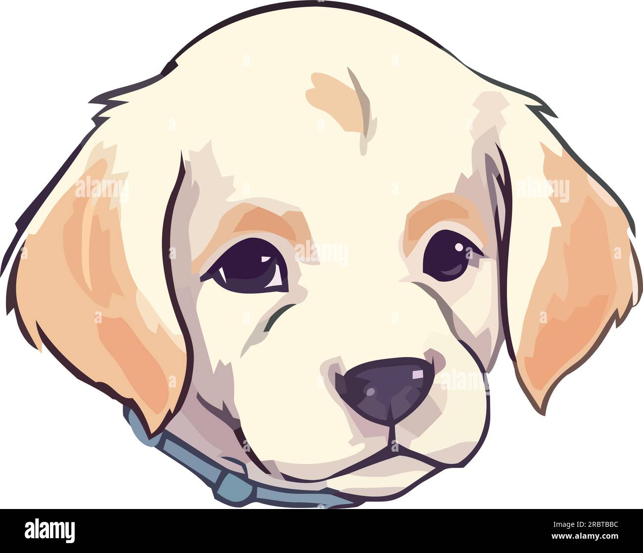 Cute puppy sitting, looking cheerful and loyal Stock Vector Image & Art ...