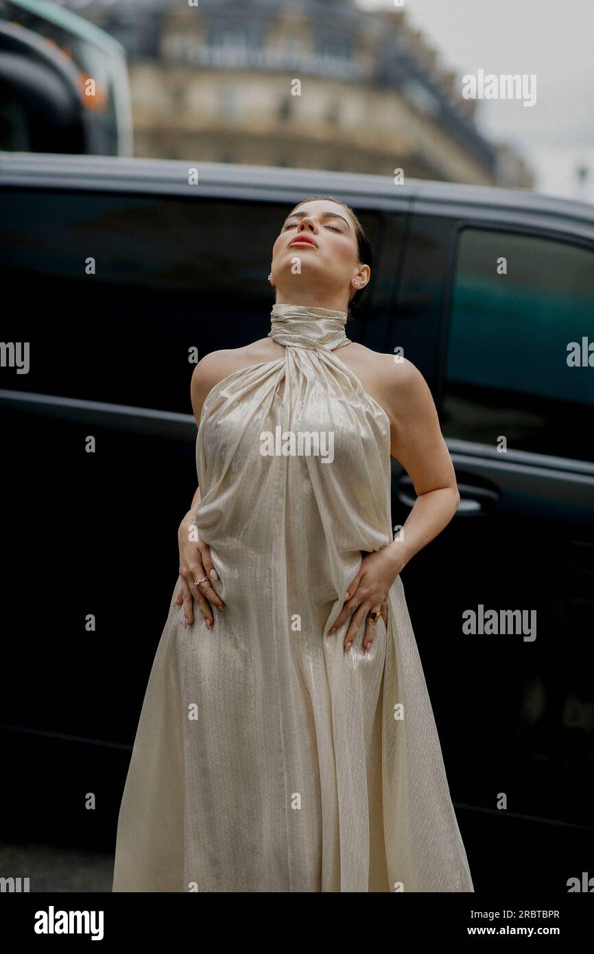 Paris, France. 04th July, 2023. Street style, Gessica Kayane arriving