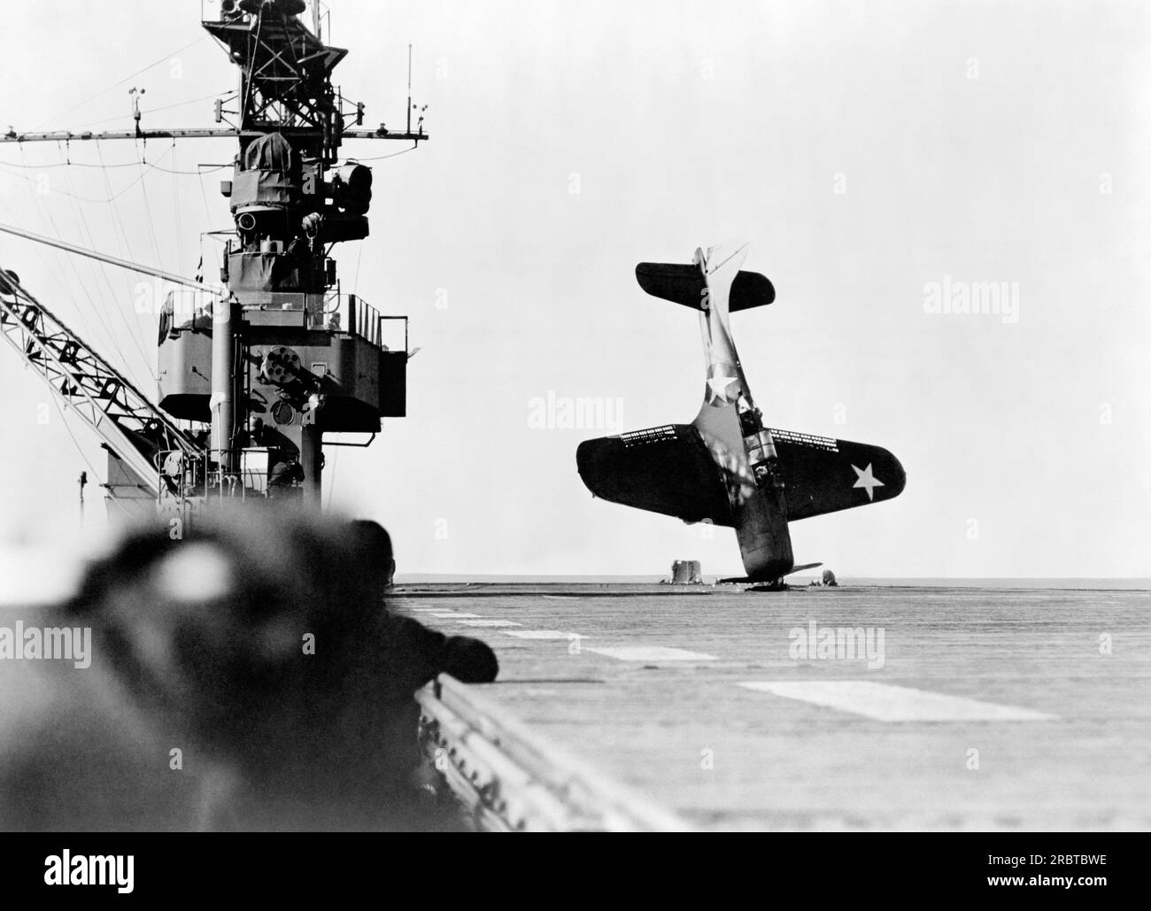 Pacific Ocean June 21 1943 A Douglas Sbd Dauntless Dive Bomber Balanced On Its Nose After 5341