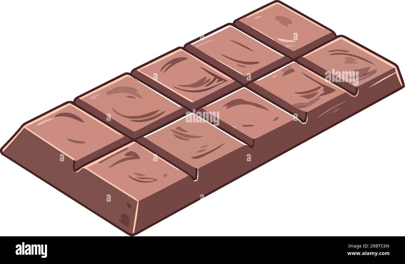 Stack of chocolate bars, unhealthy meal backdrop Stock Vector Image