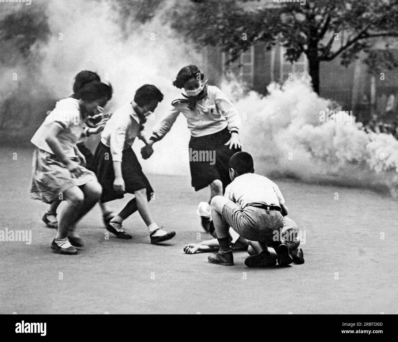 Tokyo Japan July 1937 Japanese Children Participate In Simulated Air tokyo-japan-july-1937-japanese-children-participate-in-simulated-air