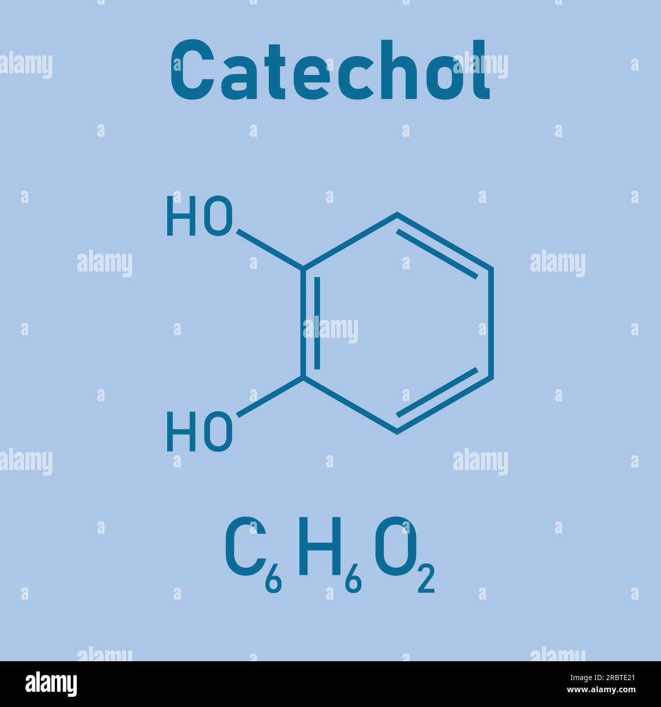 Chemical Structure Of Catechol C6H6O2 Chemical Resources For 