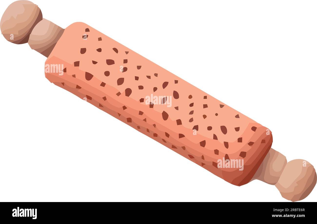 wooden rolling pin kitchen equipment Stock Vector Image & Art - Alamy