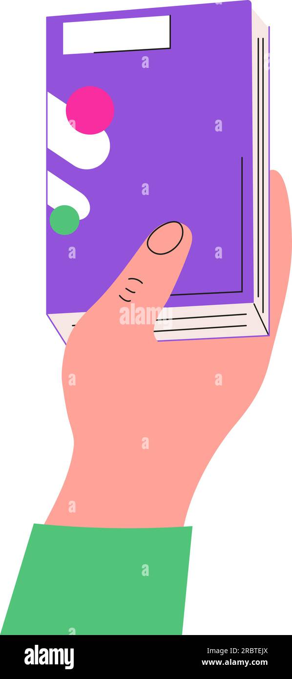 Hand hold book icon. Concept of literature, dictionaries, encyclopedias ...