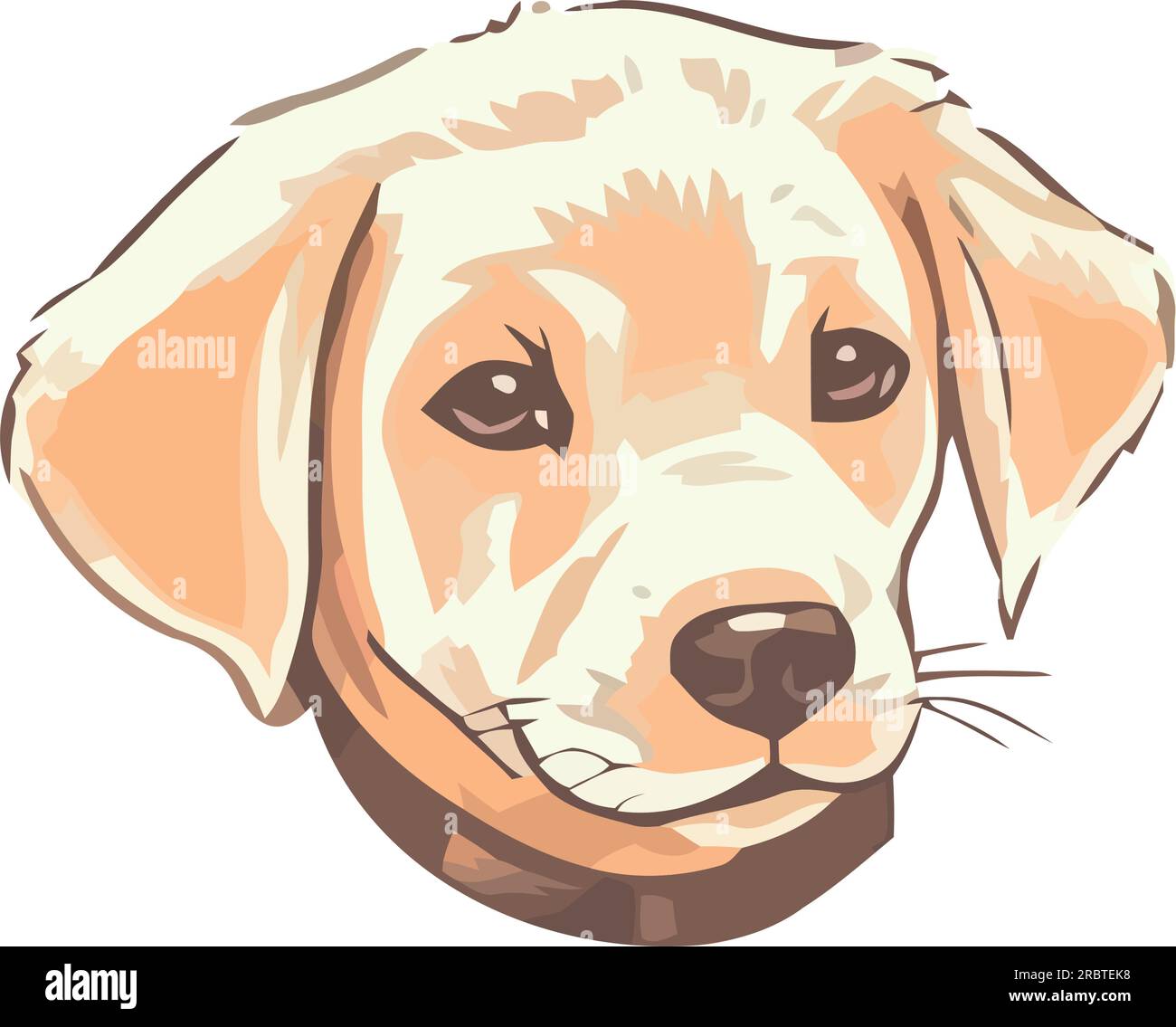 Cute puppy, loyalty and cheerful friendship Stock Vector Image & Art ...