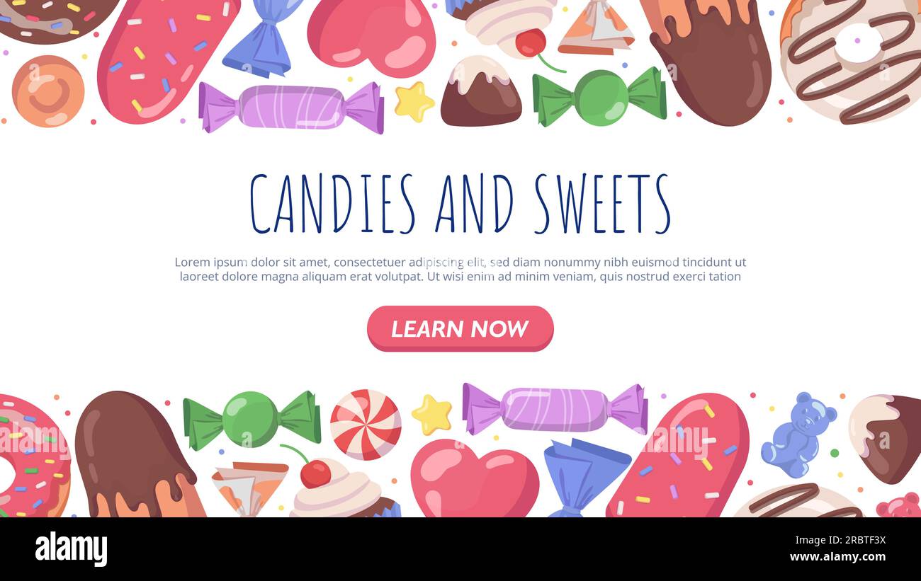 Delicious candy shop concept Stock Vector Images - Alamy