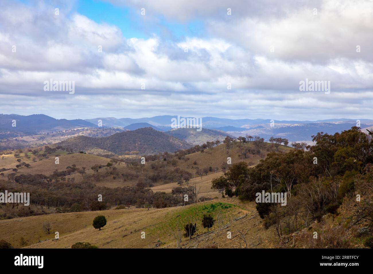 Australian landscape in New South Wales, countryside around the town of Sofala NSW near salty flat, Australia winter 2023 Stock Photo