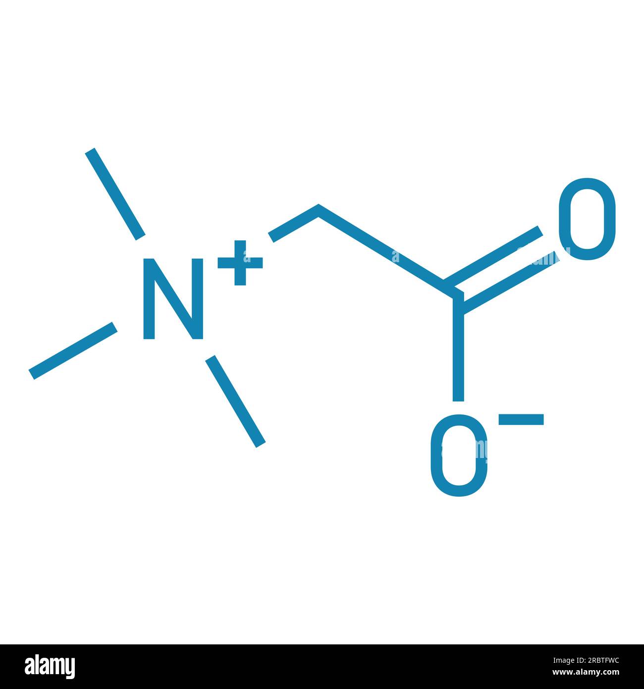 Chemical structure of Betaine (C5H11NO2). Chemical resources for ...