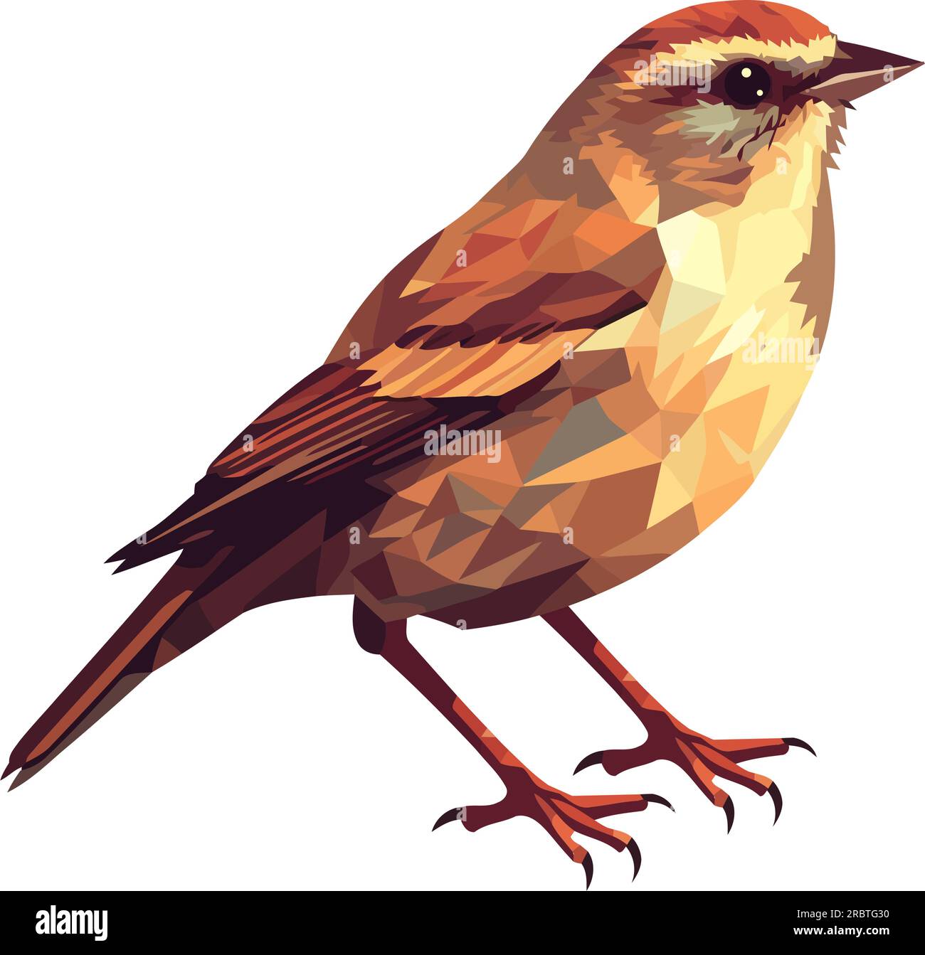 Small sparrow perching, icon isolated Stock Vector Image & Art - Alamy
