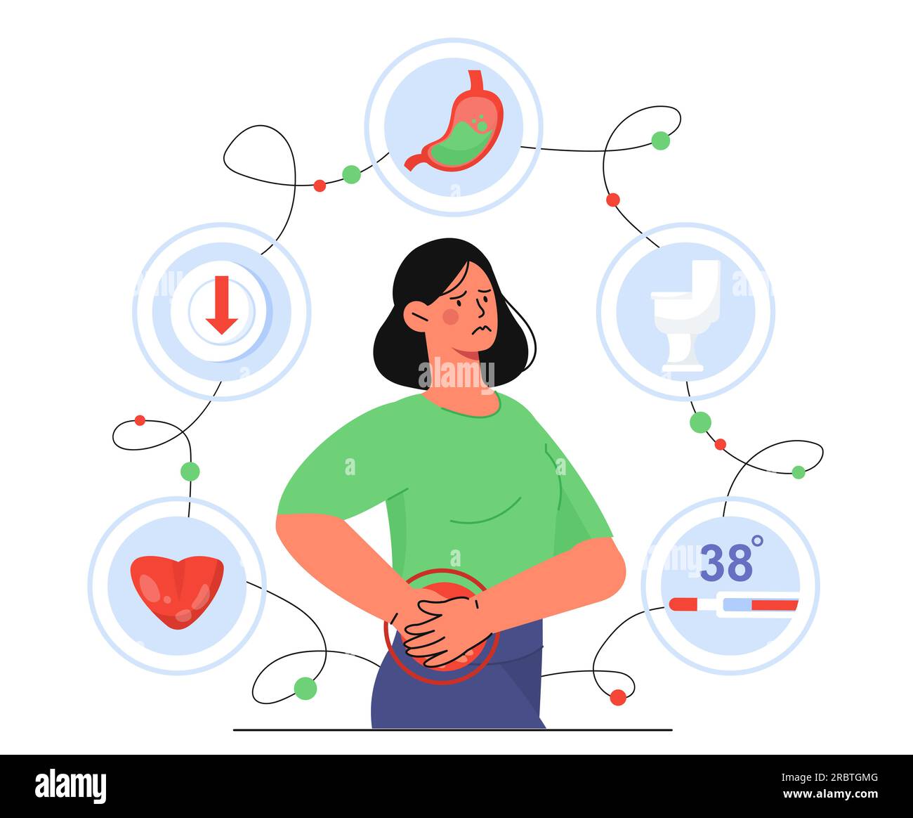 Medical illustration appendix appendicitis Stock Vector Images - Alamy