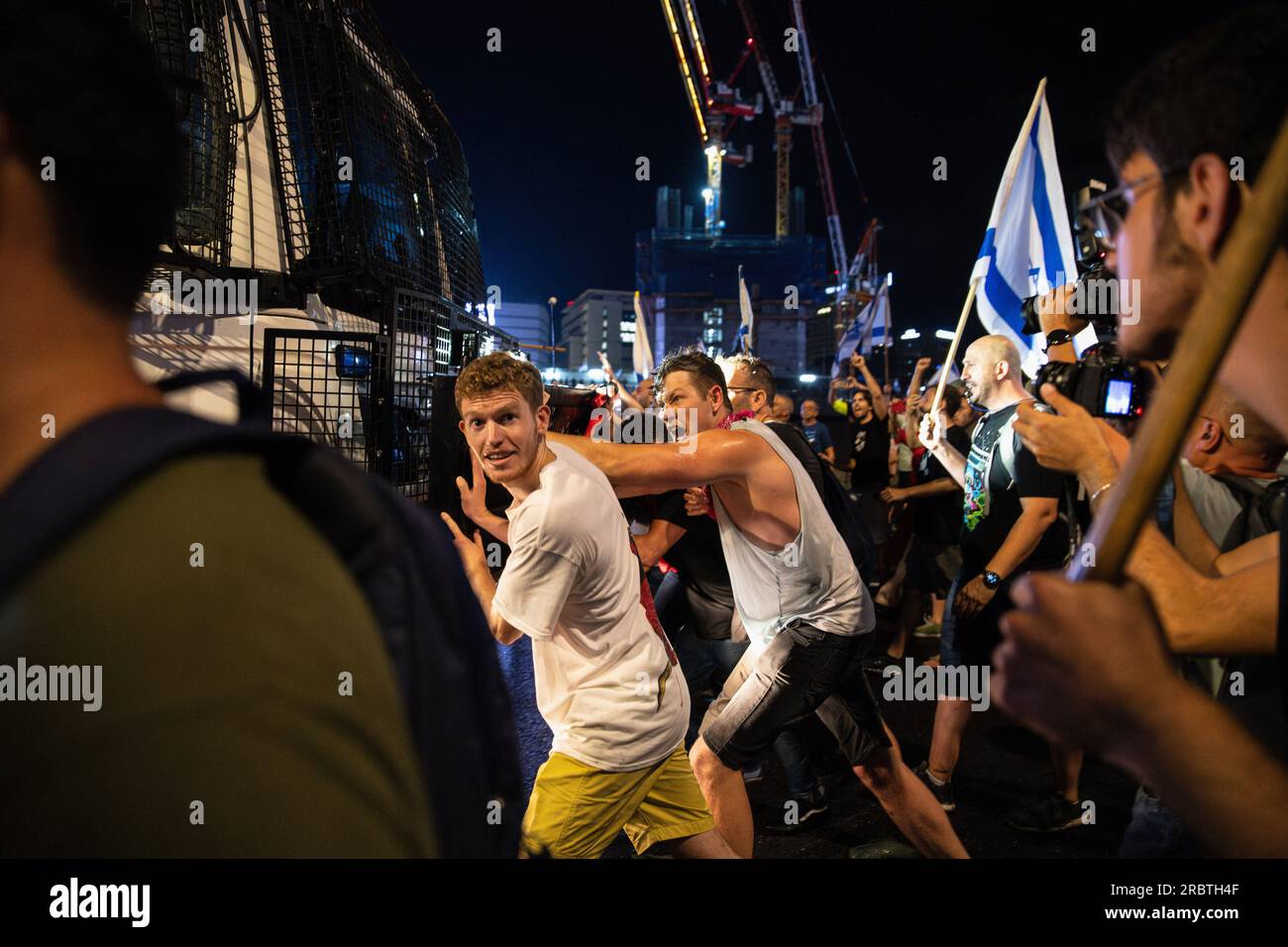 Tel Aviv, Israel. 5th July, 2023. Israeli Anti-reform Protestors ...