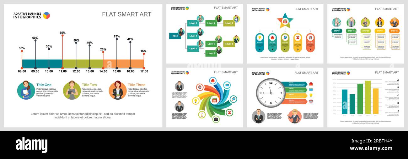 Colorful Insurance Colorful insurance or marketing concept infographic charts set Stock ...