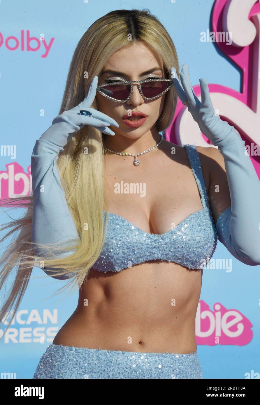 Los Angeles, California, USA. 09th July, 2023. Ava Max attends the World Premiere of 'Barbie' at the Shrine Auditorium and Expo Hall on July 09, 2023 in Los Angeles, California. Credit: Jeffrey Mayer/Jtm Photos/Media Punch/Alamy Live News Stock Photo