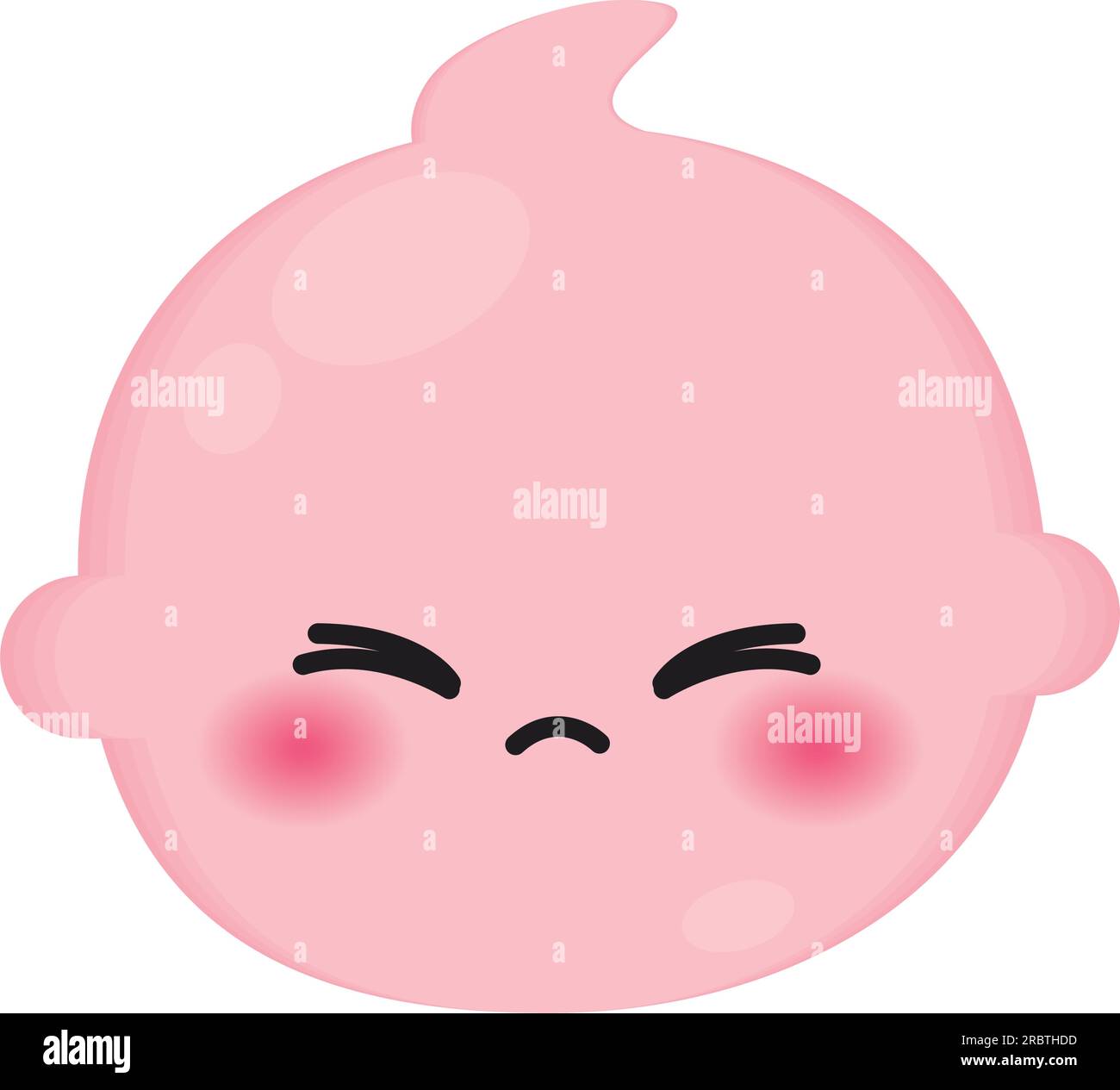 Isolated colored cute annoyed baby emoji icon Vector Stock Vector Image