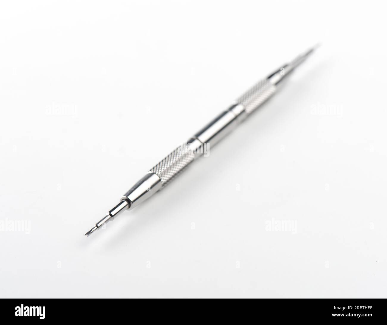 Watch spring bar tool isolated over white background. Spring bar tool