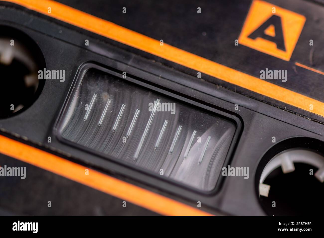 The vintage audio cassette tape, analog tape format for audio