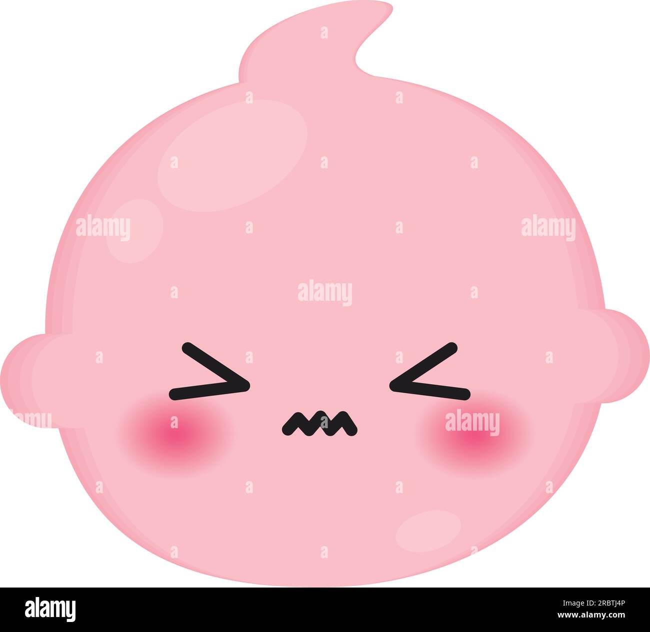 Isolated cute angry baby emoji icon Vector Stock Vector Image & Art - Alamy
