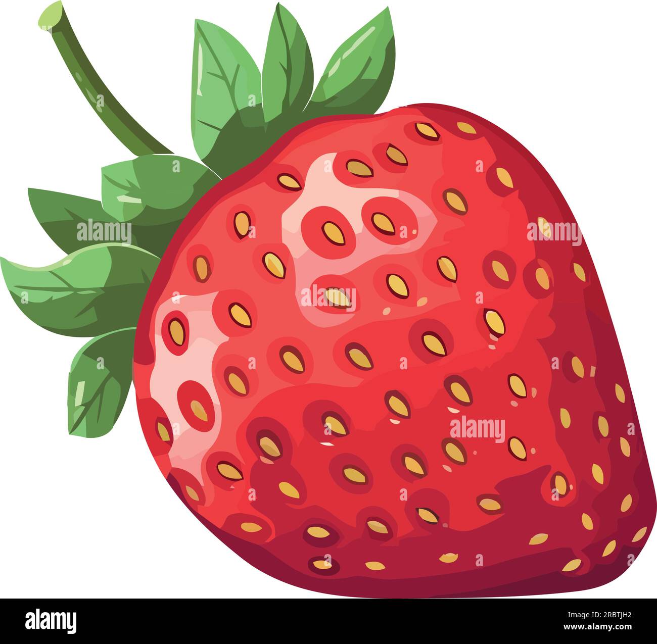 strawberry fruit on white background Stock Vector Image & Art - Alamy