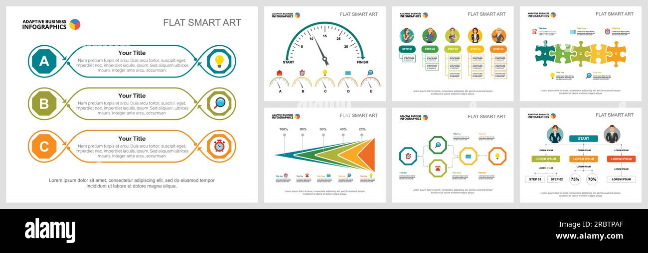 Colorful finance or banking concept infographic charts set Stock Vector ...