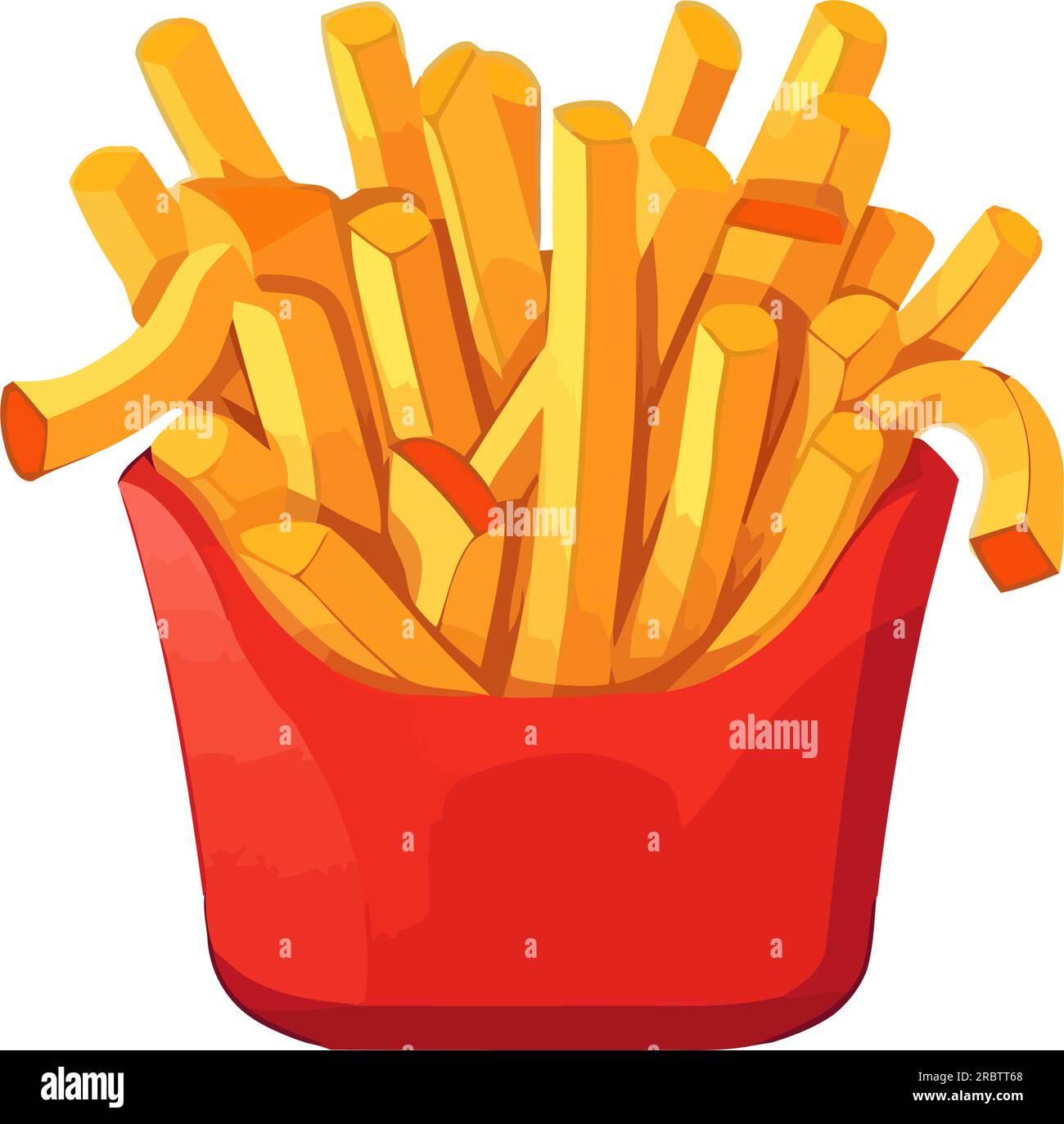 Fried potato meal, unhealthy snack icon design Stock Vector Image & Art ...
