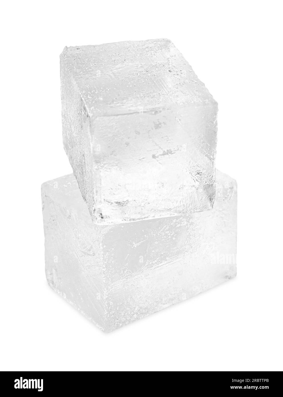 Crystal clear ice cubes isolated on white Stock Photo Alamy