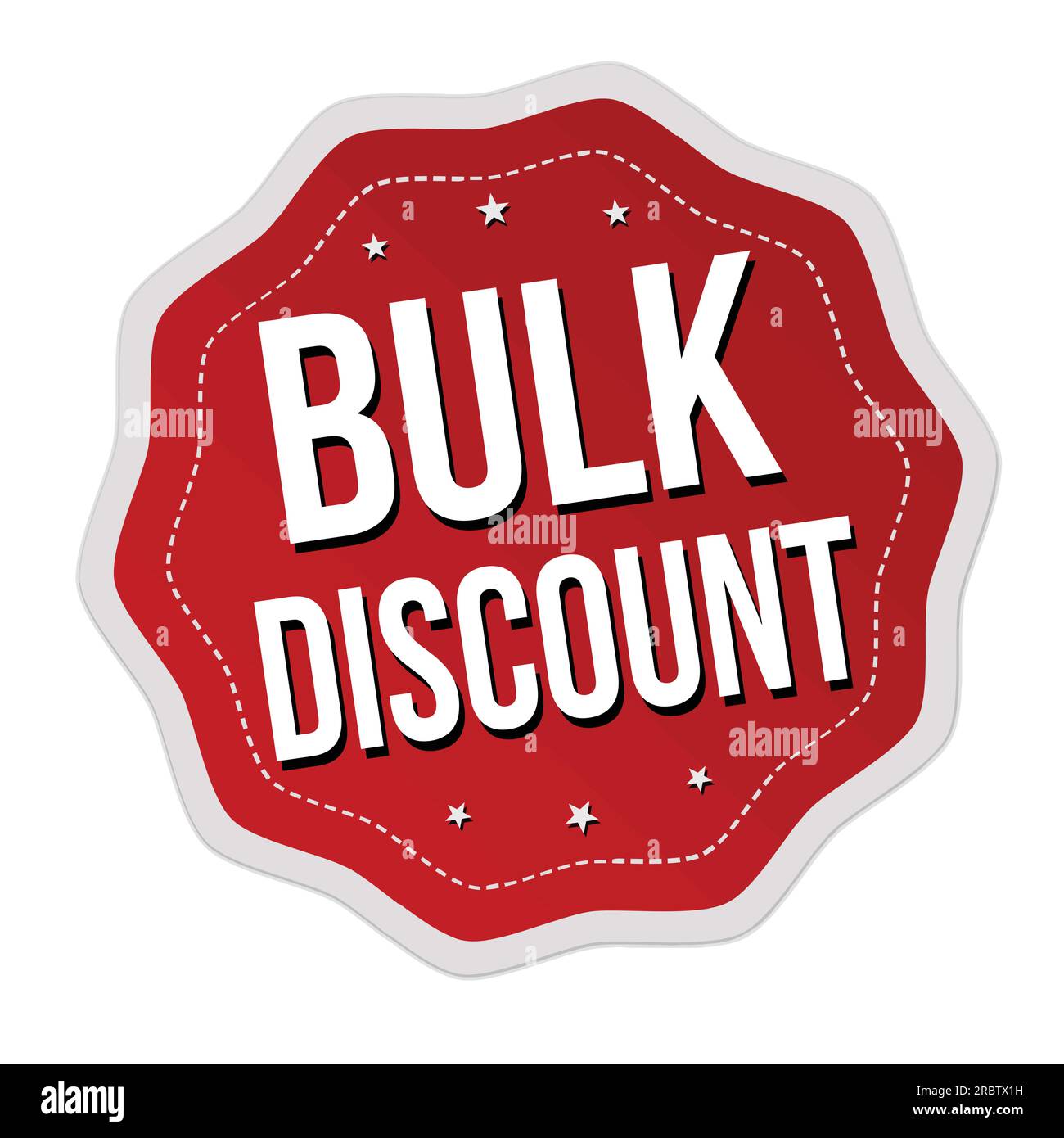 Bulk discount label or sticker on white background, vector illustration Stock Vector Image & Art