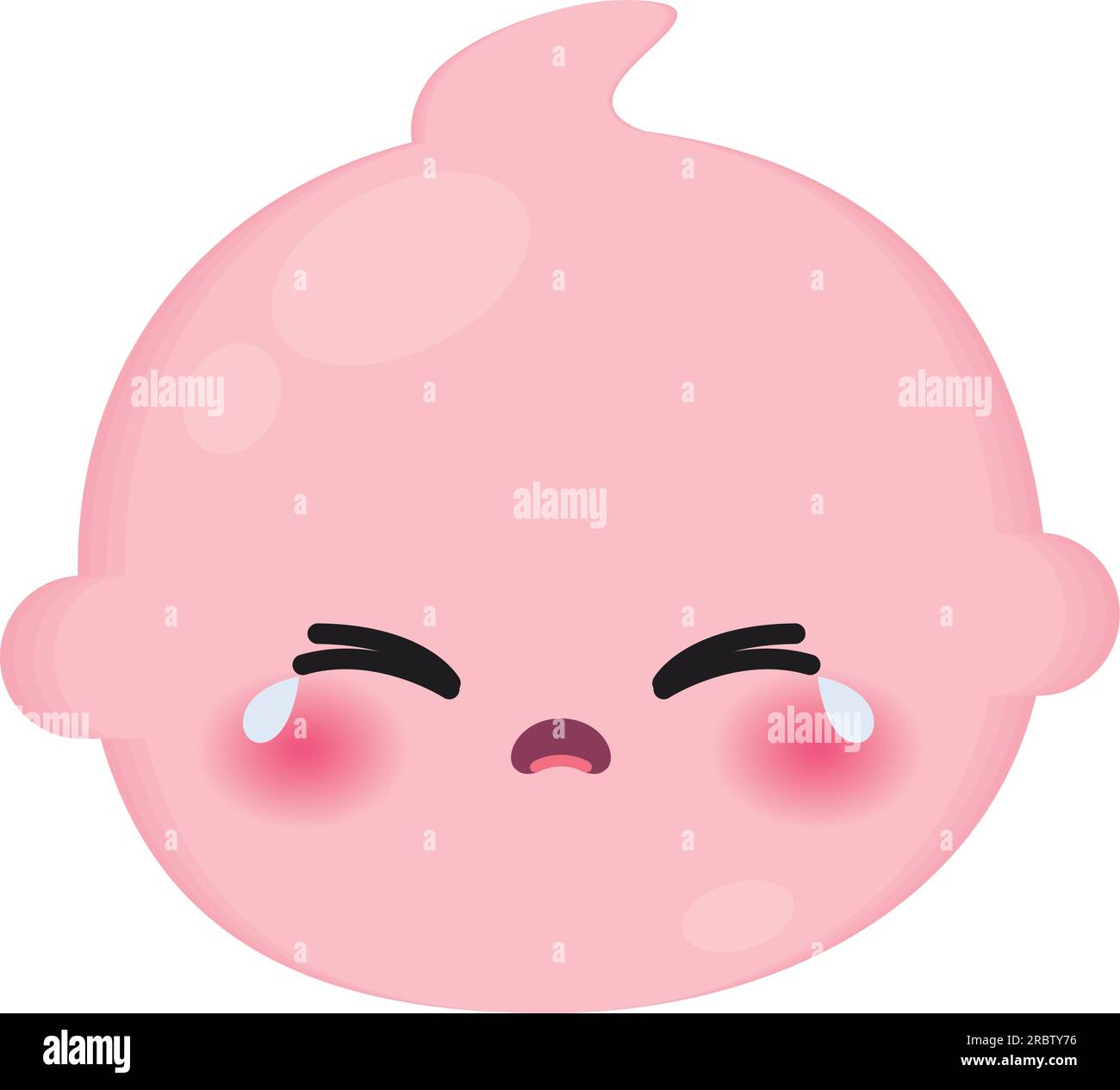 Isolated colored cute crying baby emoji icon Vector Stock Vector Image