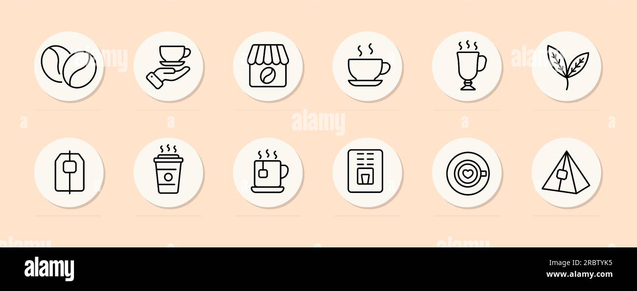 Coffee line icon. Grains, tonic, coffee brewing, cafe, diner, paper cup ...