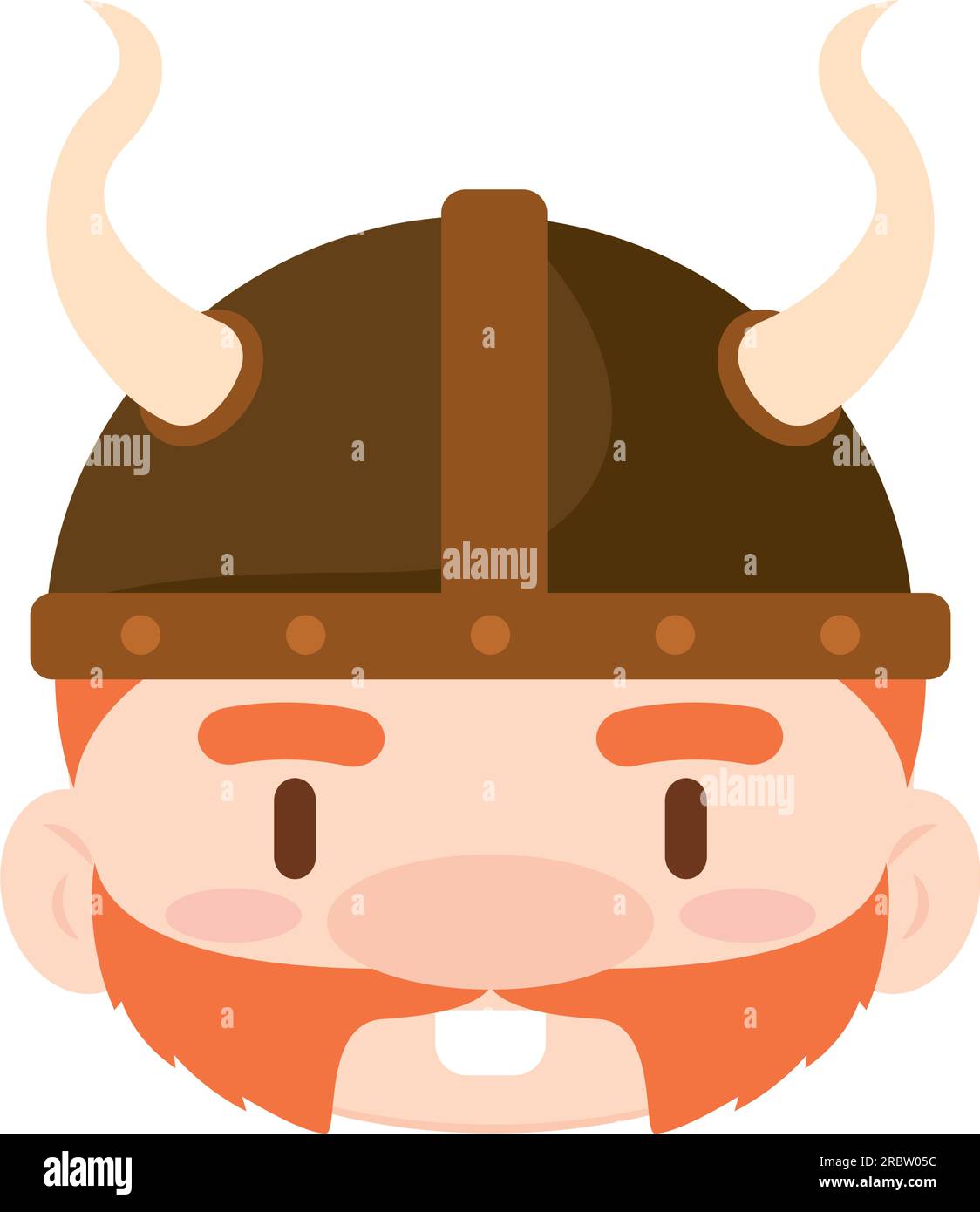 Isolated cute chibi male viking character avatar Vector Stock Vector