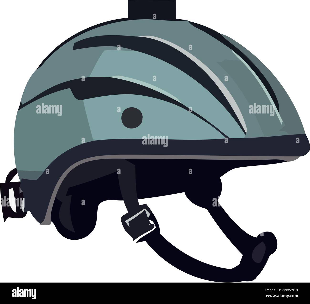 Protective cycling helmet illustration Stock Vector