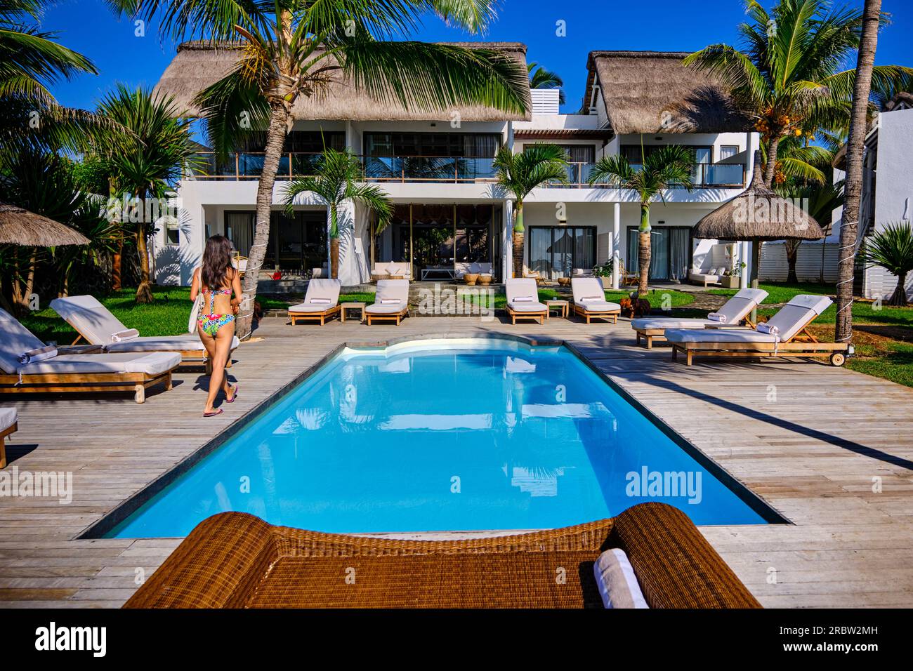 Mauritius, Flacq district, La Maison d'Été hotel, Newmark chain Stock Photo