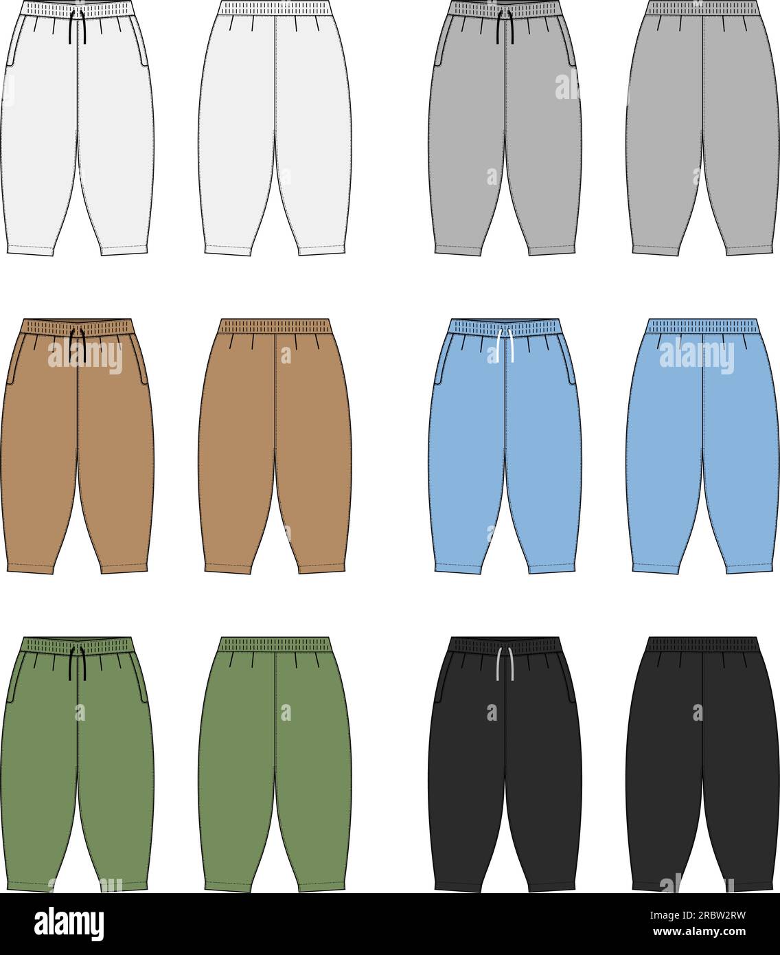Harem pants ( sarrouel pants ) vector template illustration set Stock Harem pants ( sarrouel pants ) vector template illustration set Stock